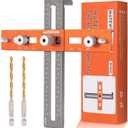Cabinet Hardware Jig, Cabinet Handle Template, Cabinet Installation Tools With Adjustable Knob, Punch Locator Precision Woodworking Drill Guide For Drawer, Cupboard, Door, File Shelves