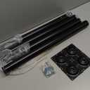 QLLY Adjustable Metal Table Leg, 24-40 inch, 60-100cm, Home Office DIY Desk Leg, Furniture Leg Set (4, Black)