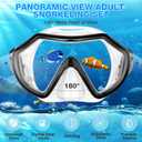 Snorkeling Gear for Adults, Dry Adult Snorkel Set HD Panoramic View Snorkel Mask Set, Anti-Leak and Anti-Fog Scuba Diving Package with Mesh Bag Ear Plug for Snorkeling Scuba Diving Travel (Black/Transparent)