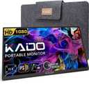 Kado Portable Monitor 15.6'' FHD 1080p, USB-C HDMI Gaming Monitor Ultra-Slim IPS Display Built-in Speakers, External Display 180 Kickstand Wall/Arm Mount for Laptop PC Phone Mac Xbox PS4/PS5 Switch