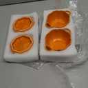 Hushee 2 Pcs Pumpkin Bowl Set with Lid & Handle - Fall Pumpkin Shape Sugar Dessert Soup Ceramic Dinnerware for Thanksgiving, Halloween, Autumn Harvest, Decoration Gift Bowl(8.1 oz)