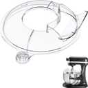 Pouring Shield for KitchenAid 6-7Qt Bowl Lift Stand Mixer (for Stainless Steel Bowls Only), Splash Guard Mixers Bowl Cover for Kitchen aid Accessories and Attachments (Clear)