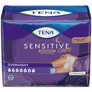 TENA , Women's SENSITIVE OVERNIGHT S/M 3-X, 60 PIECES