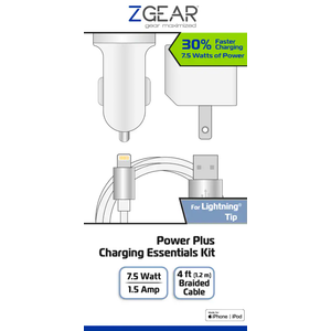 eZGear Power Plus Charging Essentials Kit + ZGear Black Cable