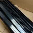 Fulmoon 100 Pcs 27 x 1.26 Inch Wire Shelf Label Holder Strip Price Tag Black Back Plastic Label Holder with Clear PVC Cover Black Back for Refrigeration Cases Cooler Shelf