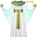 Liitrsh Halloween Kids Egyptian Costume Set Women Cos Egypt Dress for Girls Egyptian Costume Queen Accessories M