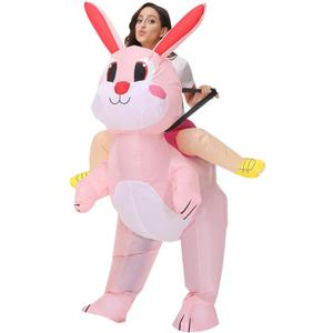 Bunny Inflatable Costume Easter Bunny Costume Adult Rabbit Blow Up Suit Inflatable Rabbit Costume for Adults
