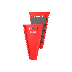 2 Piece Magnetic Wrench Organizer, 48-Slot Wrench Rack Tool Trays, Durable ABS Wrench Holder for Tool Box Drawer Chest, SAE (1/4" to 1-1/16") & Metric (6 to 24mm), Red
