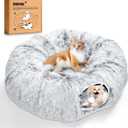 VIVOYAN Multifunctional Cat Tunnel Toy - XL Interactive Cat Play Tunnel with Climbing Holes and Thick Resting Mat, Ideal for Mult Homes and Extended Playtime (Ash Gray)