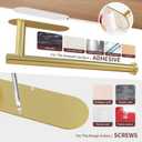 DEKAVA Paper Towel Holder Under Cabinet for Kitchen, Adhesive Paper Towel Holder Wall Mount, SUS304 Stainless Steel 13 inch(1,Gold)