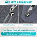 2 Pack Office Chair Mat for Carpets, 48" x 60" Clear Chair Mat for Carpeted Floors, Heavy Duty Under Desk Protector Carpeted Floors Mats, Rolling Computer Floor Mats with Studs for Home and Office