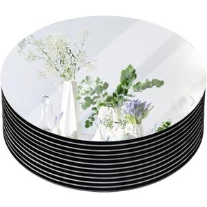 12" Round Mirrors for Centerpieces, Circle Mirror Centerpieces for Tables, Mirror Plates 2mm, Centerpieces & Wedding Decorations & Baby Shower Party & Christmas Decorations, 12pack