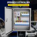 Garvee Outdoor Electrical Box,20x16x6 Steel Junction Box, NEMA 4X Electrical Enclosure Box IP66 Waterproof & Dustproof, Universal Electrical Project Box with Lock & Mounting Plate