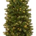 National Tree Company 6 ft Pre-Lit North Valley Spruce Slim Artificial Christmas Tree, 250 Clear Lights, 636 Tips, Includes Stand, Green