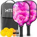 Pickleball Paddles Set of 2 or 4, or Single Paddle USAPA Approved Fiberglass Surface Pickleball Rackets Set for Men & Women