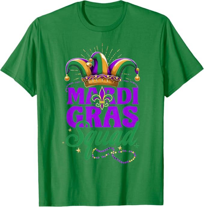 Mardi Gras Squad Matching Group Mardi Gras Cruise Crew Party T-Shirt, Size S