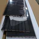 NeatiEase Wood Slat Wall Panels, 4-Piece 96" x 12.6", Soundproof & Noise Cancelling, Acoustic Wall Panels (Black)