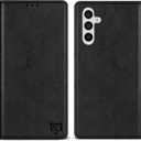 ZZXX for Samsung Galaxy A35 Wallet Case with [RFID Blocking] Card Slot Stand Strong Magnetic Leather Flip Fold Protective Phone Case for Samsung Galaxy A35 Case Wallet(Black-6.6 inch)
