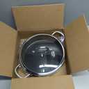 Saute Pan, Hybrid Non Stick 5 Quart Everyday Braiser pan, Chicken Fryer, PFOA Free Cookware, 12 inch Deep Frying Pans with Lid, Dishwasher and Oven Safe, Works on Induction, Ceramic and Gas Cooktops