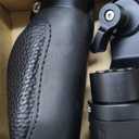 CAMVATE Aluminum Rosette Leather Handle Grip for Rosette Standard Accessory One Pair(Black,M6 Thread,31.8 mm) - 1446