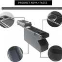 Center Console Between Seat for Minivans, SUVs, Middle Van Console Floor Console Organizer Storage Box with Locking