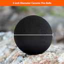 Ceramic Fire Balls, 3 Inch Set of 15 Round Fire Stones Reusable Fireballs for Indoor Outdoor Decor Fire Pits or Fireplace, Black