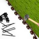 Sasylvia 1.5'' x 200' Landscape Edging Kit Edging Border Coil Include 120 Anchoring Spikes 10 Connectors Plastic Garden Border for Lawn Garden Grass Yard Home(Brown)