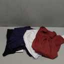 4 Pack Women's Underscrub T-Shirts, Long Sleeve 65% Cotton Tees Slim Fit Scrub Tops Scoop Neck Basic Layer Shirts (Medium, Black, White, Navy (Black, White, Navy Blue, BurgundyRed)