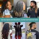 Viovian 0.6cm Dread Extensions Human Hair 14 Inch 60 Strands Ombre Loc Extensions Human Hair Dreadlock Extensions for Men Color 1b/27