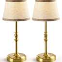 NOVCAND Cordless Table Lamp with Dimmer, Built-in Rechargeable Battery Powered Table Lamp Gold, 3-Level Brightness, 3000K Bedside Night Lamp for Bedroom, Dining Table, Counter, Living Room