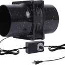 120mm 12V Exhaust Duct Fan Kit with Dual 4" Flange Adapters Stepless Speed Controller High-CFM for 3D Printer Laser Engraver Soldering Fume Extractor Grow Tent and DIY Ventilation Projects