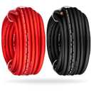 InstallGear 8 Gauge Power or Ground Wire - 99% OFC - 25ft Red & Black - Marine, Speaker, Battery Cables