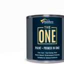 THE ONE All-in-One Paint & Primer: Durable Furniture, Cabinet, Front Door, Wall, Bathroom, Kitchen - Fast Drying Interior & Exterior Craft Paint (White, Gloss, 8.5oz)