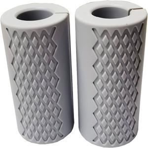 qibylift Pull Up Bar Thick Bar Adapter, Weight Grip Bar Fit for Standard Barbell - Dumbbell Handle Grips, Silicone Rubber Barbell Grips for Weight Lifting Cable Attachments & Fitness Training (Gray)