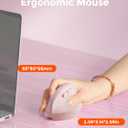 DAREU Ergonomic Vertical Wireless Mouse for Small Hands,2.4GHz / BT Dual Mode, Optical Vertical Mice with 64 Ergonomic Design, Type-C Rechargeable Silent Click,3 Device Connectivity for PC/Laptop