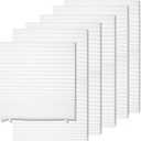 MYshade 6 Pack Temporary Light Filtering Paper Shades for Windows,Paper Pleated Blinds with Adhesive,No Tools No Drilling Free Cut Size Temporary Room Darkening Shades(White, 48" W x 72" H)