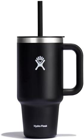 Hydro Flask 32 Oz Travel Tumbler with Handle, Lid - Insulated Stainless Steel in Black