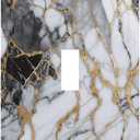 Decorative Light Switch Cover Plate Abstract Grey Marble Grizzly Golden Line 1 Gang Wall Plate Oversized Single Toggle Wall Cover Plate Jumbo Switchplate Face Plate for Kitchen Decor