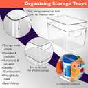CLEARSPACE Plastic Storage Bins With lids Perfect Kitchen Fridge Organizer, Pantry Organization, Cabinet Organizers (4 Pack)