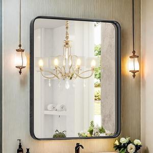 Bathroom Vanity Mirrors for Over Sink, 36 X 24 Inch Black Framed Farmhouse Wall Mirror Bathroom Decor, Rectangle, Horizontally or Vertically Hanging, 36"24"-Black