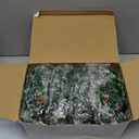 24 Pcs 8" Mini Christmas Wreaths for Kitchen Cabinet Small Christmas Candle Rings Wreaths, Front Door Pillars/Home Table Centerpieces Hanging Garlands, for Windows/Wedding Decor (No Red Ribbon)