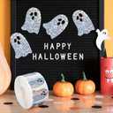 3 x Halloween Ghost Stickers, Laser Cute Boo Ghost Stickers, Suitable for Envelope Journal DecorParty Supplies Halloween Decorations (Style 2)