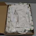 Maxcheck 6 Pcs Large Christmas Storage Basket Foldable Xmas Tree Basket Rectangle Christmas Tree Storage Boxes Bin Fabric Laundry Organizer with Handles for Cloth Toy (White, Green)