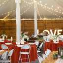 8 Pack Rust Tablecloths 120 Inch Round for 48"-96" Tables