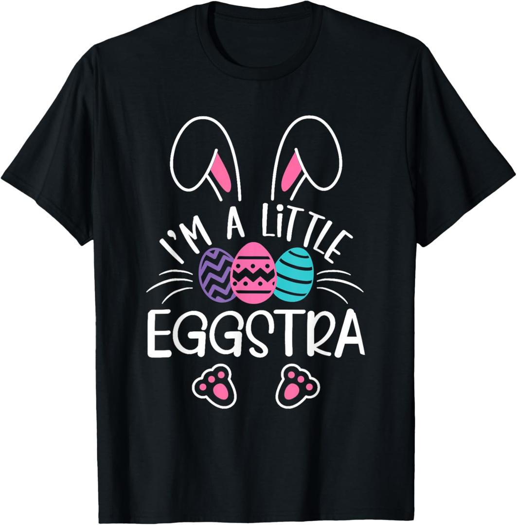 Im A Little Eggstra Funny Easter Bunny Cute Kids Toddler T-Shirt, Size: S