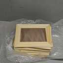 12PCS Wooden Picture Frame for Crafts 4x6 Wooden Frame Unfinished Wood Frames Bulk Solid Wood Picture Frames Wood Frames for Photos Postcard Photo Frames Displays