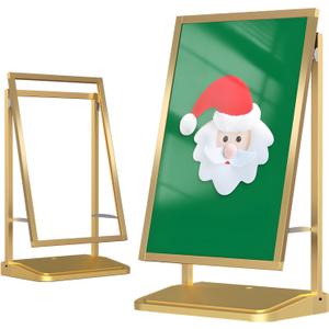 Outdoor Heavy Duty Water-Injection Sidewalk Sign,Sandwich Board Sign Holder,A Frame Sign Holder For Businesses,Advertising,Menu,Guide 24x36in-Golden