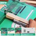 Huanyu Mini Table Saw 300W 1.14IN Cut Depth Portable Precision Hobby Table Saws Set for Wood Model DIY Crafts Woodworking 0-180° Angle Cutting Multifunctional 7-Level Speed Adjustable
