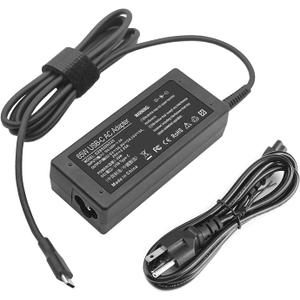 65W 45W USB C Laptop Power Replacement Adapter Charger for Lenovo Chromebook/Yoga/ThinkPad/HP Chromebook/Dell Laptop USB Type C Power Adapter