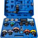 18PCS Coolant Pressure Tester Kit,Radiator Pump Pressure Tester Kit for Automotive Cooling System Water Tank Leakage Detection (Blue)